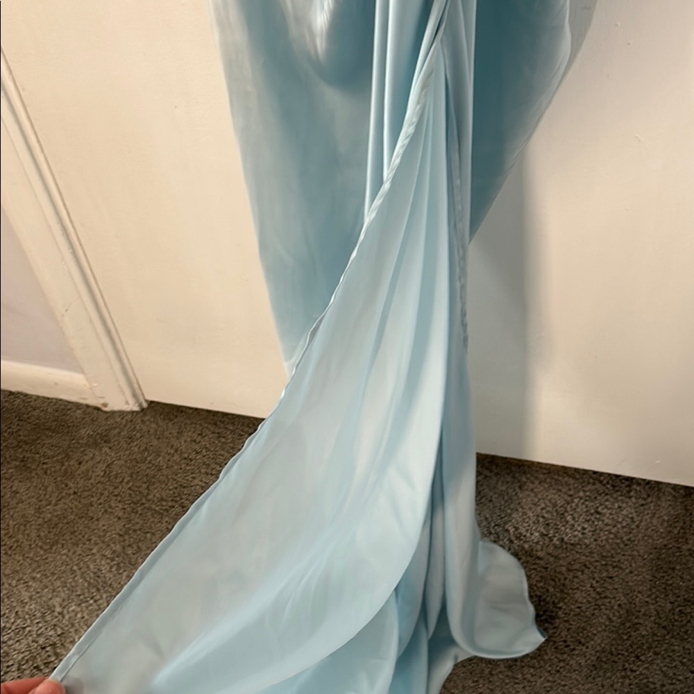 Baobab Collection LIZ Dress in Ice Ruched Asymmetrical Cocktail Gown NWT - Picture 10 of 10